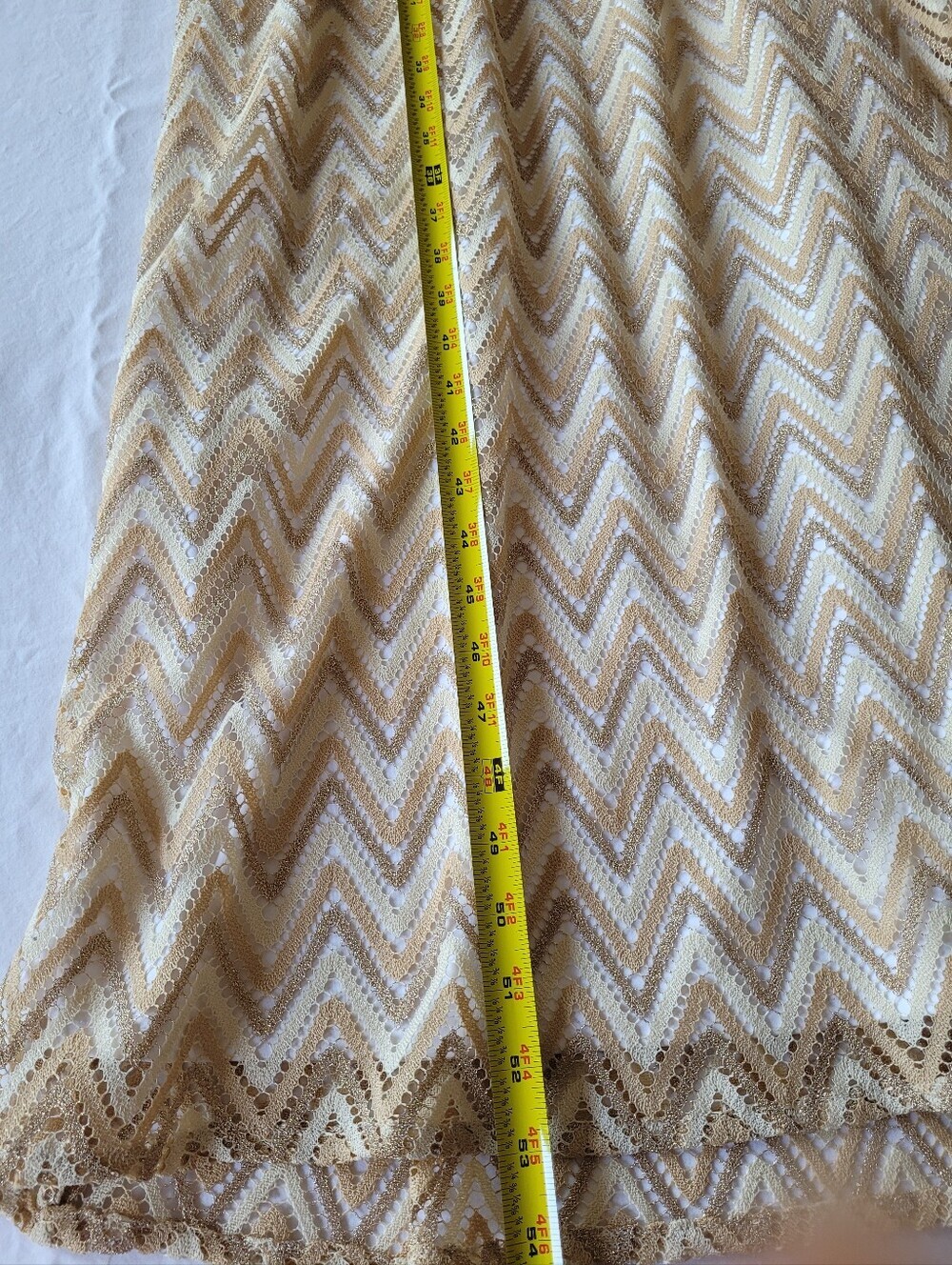 Lilly Pulitzer Women’s Cream Zigzag Crochet Slip Dress Size L - Picture 5 of 7